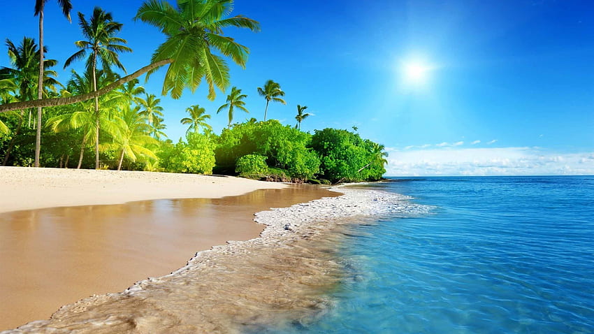 ชายหาด เกาะเขตร้อน Mac ทัศนียเขตร้อน วอลล์เปเปอร์ HD