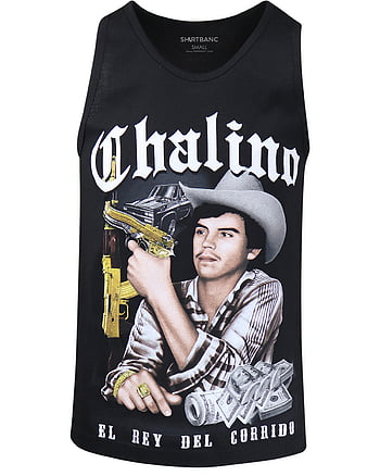 ShirtBANC Golden Mens Chalino Sanchez Shirt Iconic Mexican Singer Design  Tee 
