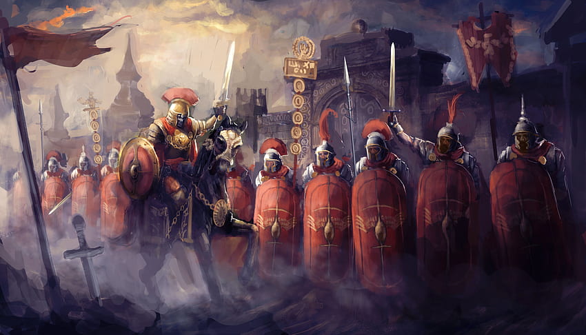 Sword, Horse, Roman Legion, Shield, Warrior, Roman Legionary HD wallpaper