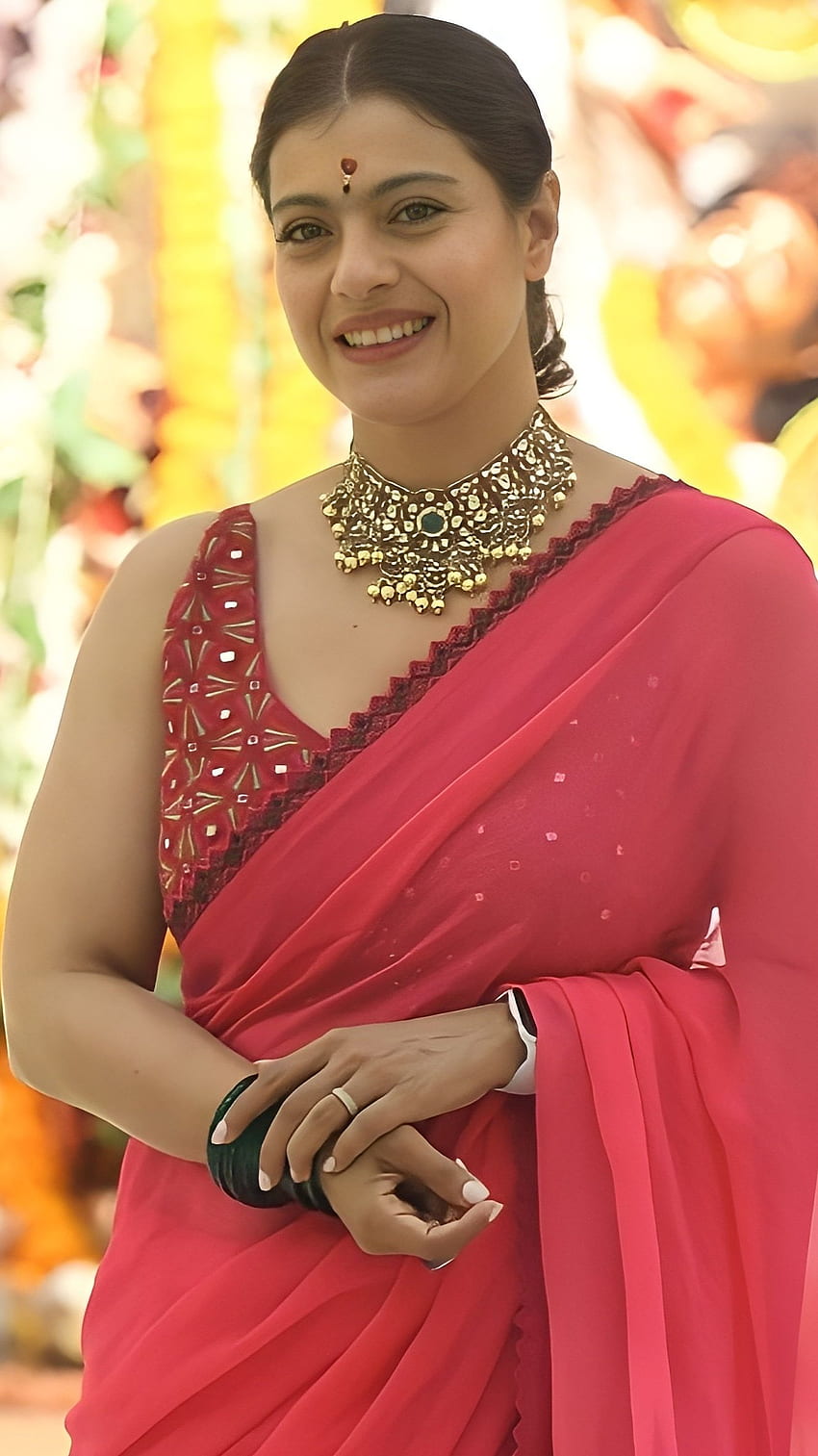 Каджол, боливудска актриса, красавица от сари HD тапет за телефон