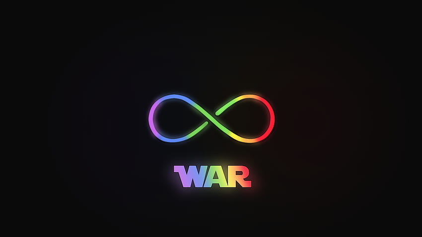 Guerra infinita, logotipo, neon, mínimo papel de parede HD