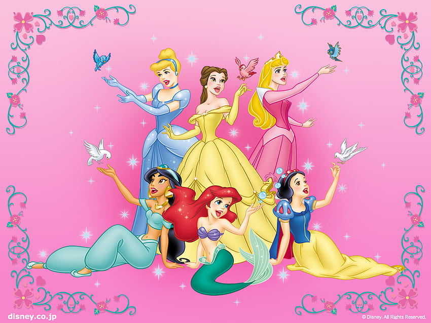 Disney Princesses - เจ้าหญิงดิสนีย์ เจ้าหญิงดิสนีย์น่ารัก วอลล์เปเปอร์ HD