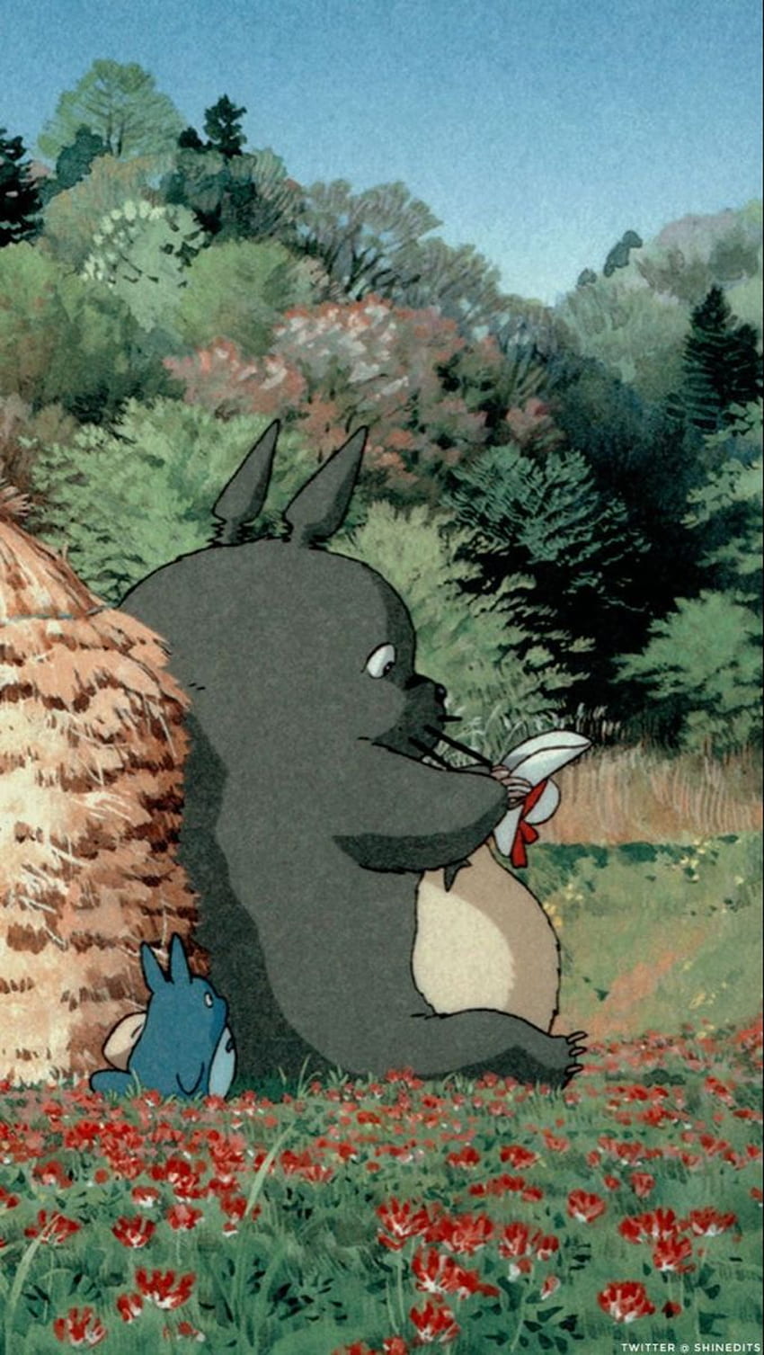 มอน โวซิน โทโทโร่ อาร์ตเวิร์คของ Ghibli, พื้นหลังของ Studio ghibli, ทิวทัศน์ของอนิเมะ, Totoro Aesthetic วอลล์เปเปอร์โทรศัพท์ HD
