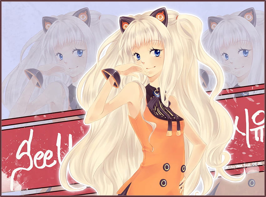 SeeU, sweet, kitty ears, cute, volcaloid HD wallpaper