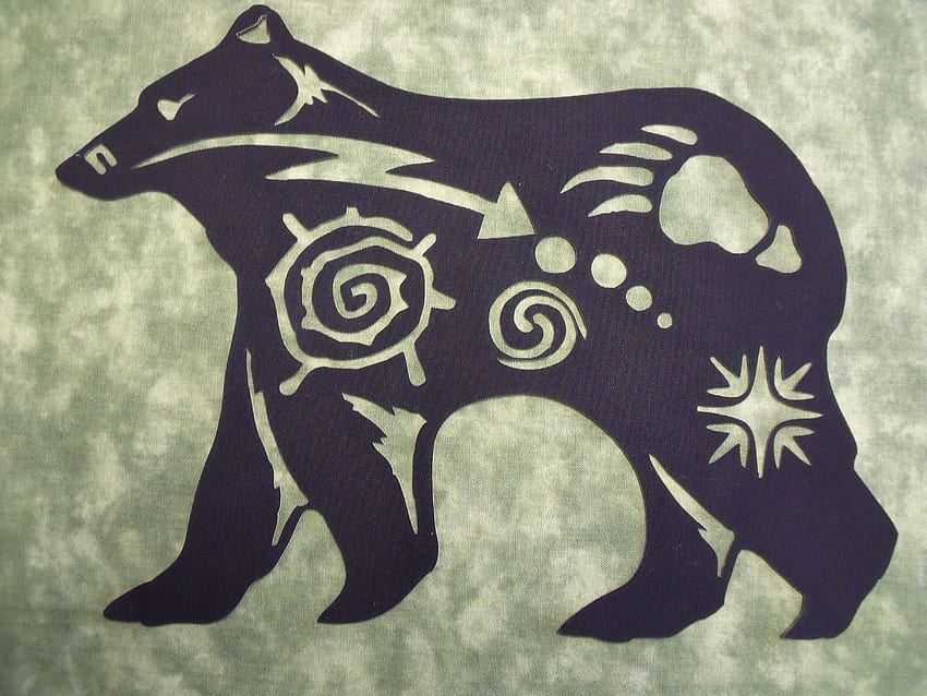 Siluet Simbol Beruang Asli Amerika - tersedia dalam 3 ukuran 8H; 9H, Beruang Asli Amerika Keren Wallpaper HD