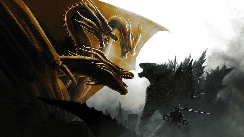 Godzilla vs King Ghidorah Godzilla King of the Monsters 1440P Çözünürlük , Filmler , ve Arka Plan, Godzilla Anime HD duvar kağıdı