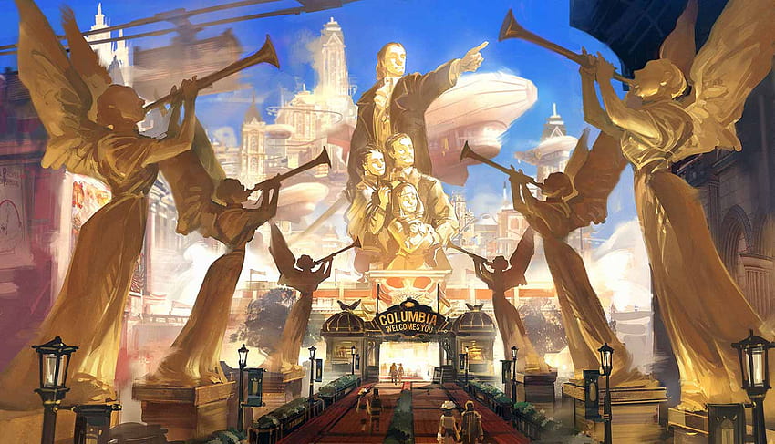 Bioshock Concept Art fo, BioShock Infinite City HD wallpaper