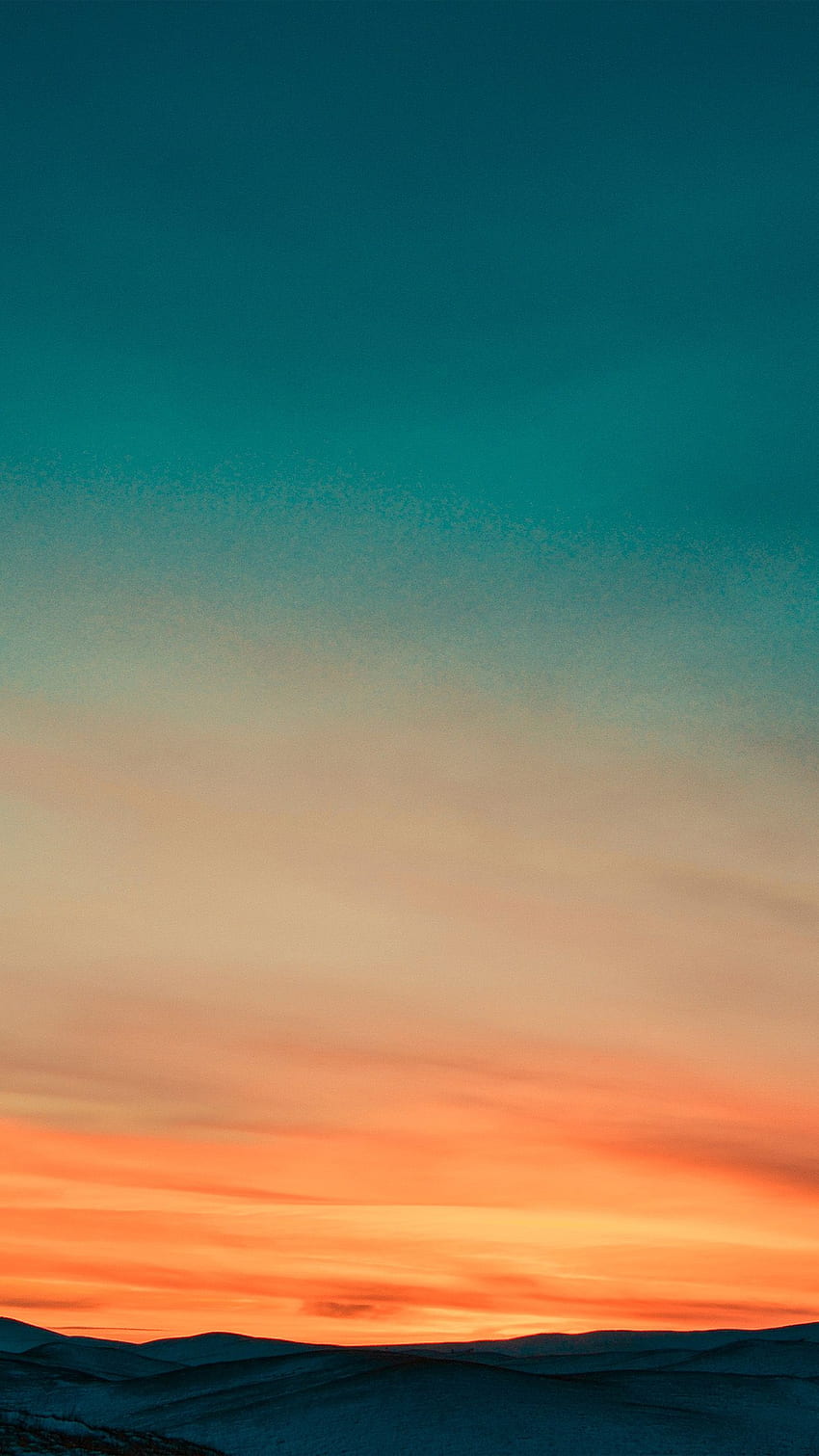 Niebo Zachód Słońca Natura Pomarańczowy Gradacja Tapeta na telefon HD