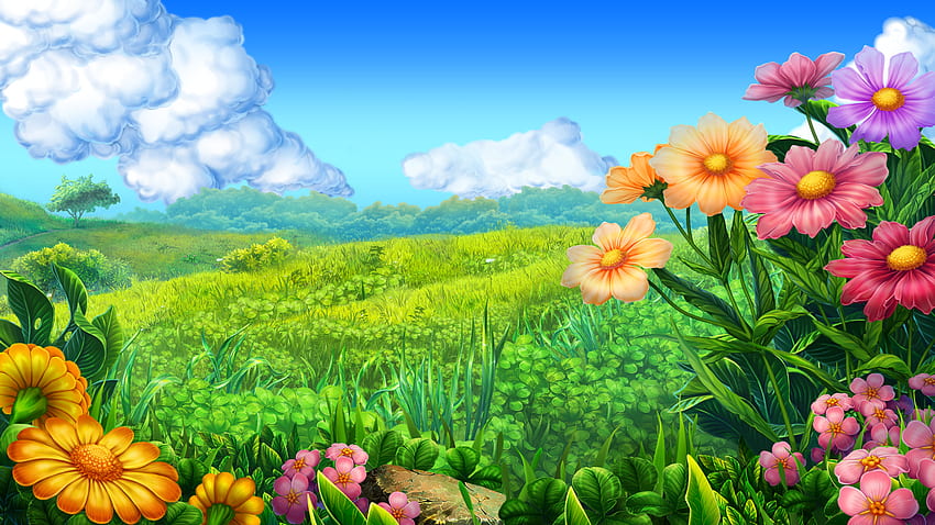Blossom Paradise - Artforgame. Game background, Blossom, Background, Flower Game HD wallpaper