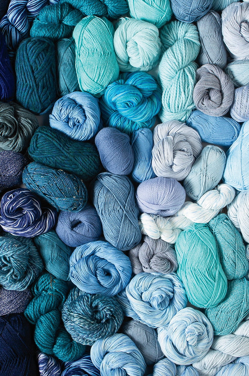Gelombang benang biru. Tutorial pola macrame, tutorial Crochet, Warna benang, Bola Benang wallpaper ponsel HD