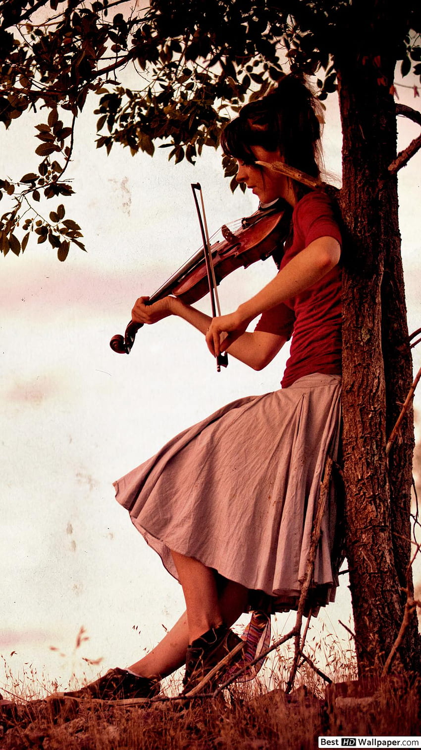 Lindsay stirling playing violin, Vintage Violin HD phone wallpaper