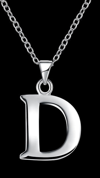 Alphabet 'P' Diamond Pendant In Sterling Silver By Sparkles, alphabet d ...
