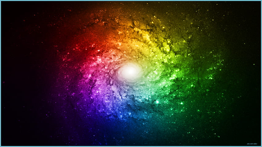 Rainbow Galaxy Bright Full By RainbowChipsette On - Galaxy Rainbow, Pastel Rainbow Galaxy HD wallpaper