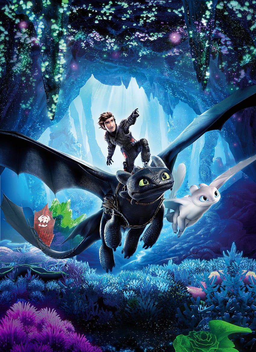 How to Train Your Dragon: The Hidden World, hiccup, toothless, dragon ride HD phone wallpaper