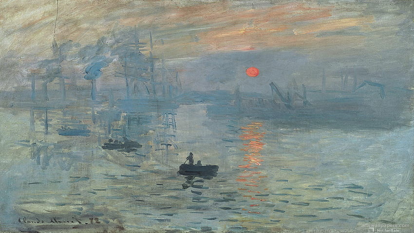 Kesan Matahari Terbit Claude Monet Wallpaper HD