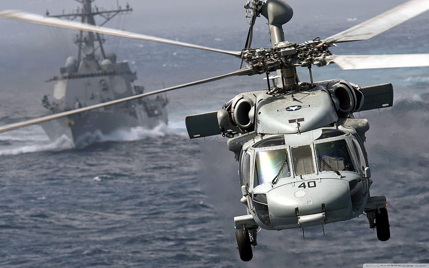 Helikopter marynarki wojennej, fajny helikopter Tapeta HD