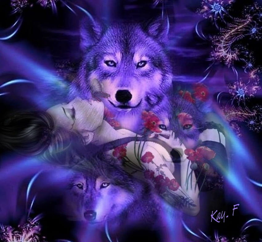 Danielle Mouton on Dessin de loup w 2021 roku. Grafiki wilków, Wolf , Wolf, Wolf Dream Catcher Tapeta HD