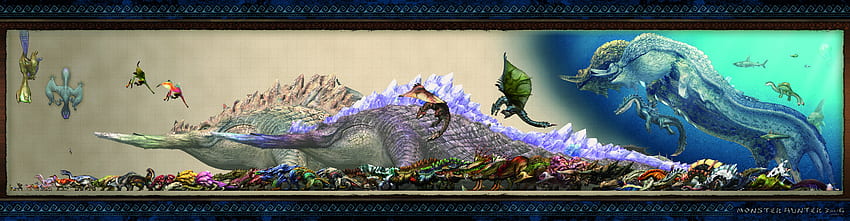 MONSTER HUNTER online mmo rpg fantasy hunting 1mhf action dragon fighting  anime warrior dinosaur wallpaper, 1920x1080, 642820