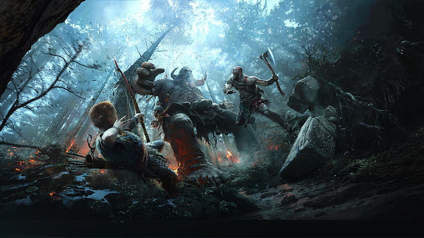 Kratos, God of War, PS4, 2017 Spiele, , Spiele HD-Hintergrundbild