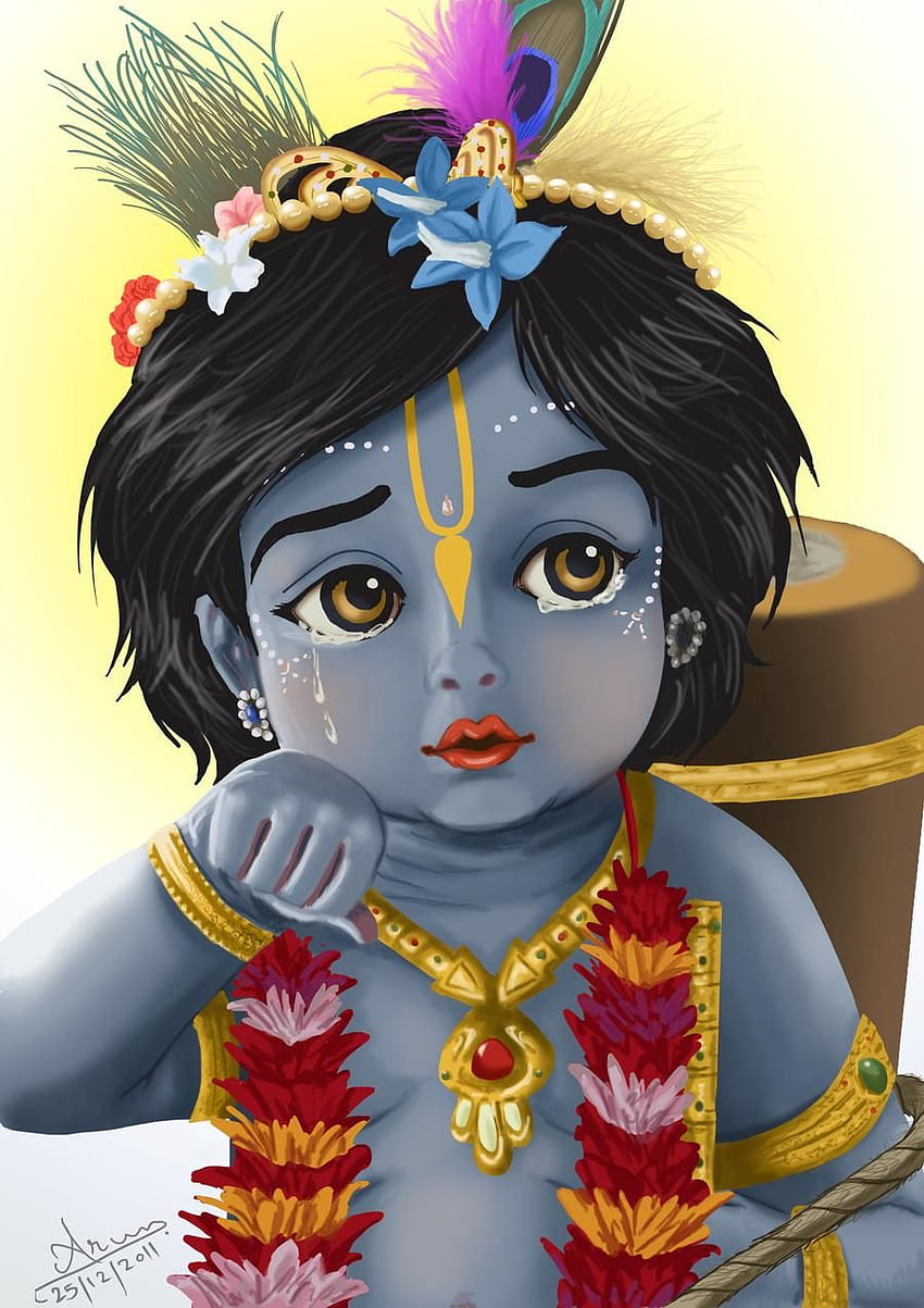 god, Cute Krishna HD phone wallpaper