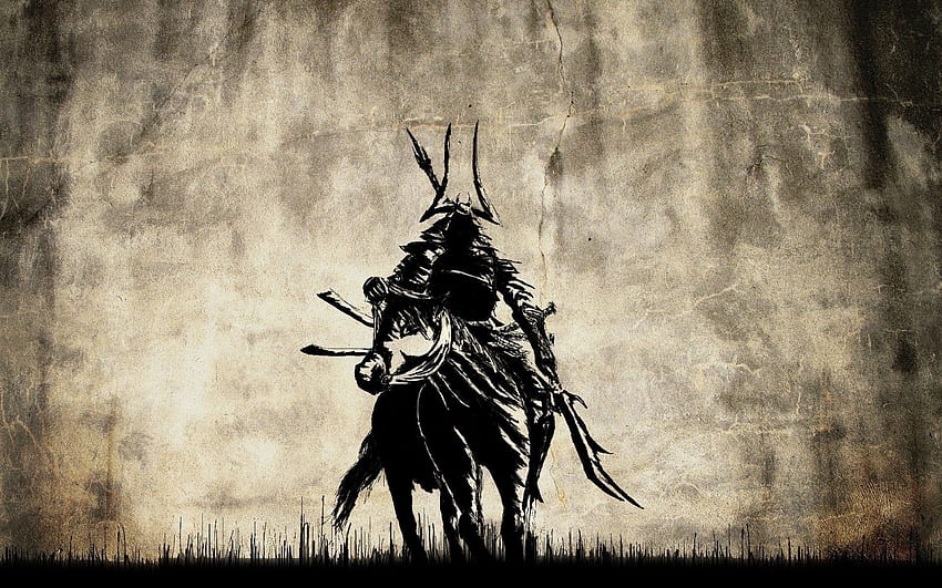 warrior mongols ancient old horse fantasy art weapon sword grass HD wallpaper