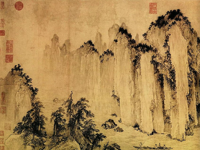 中国芸術、伝統的な中国絵画 高画質の壁紙