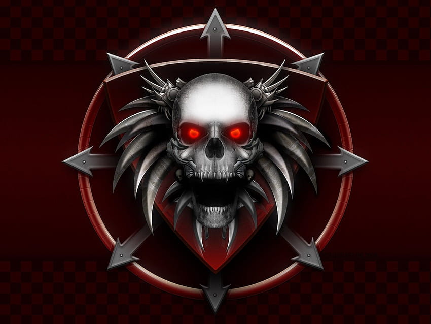 demon skull Collection, Evil Fire Skull HD wallpaper