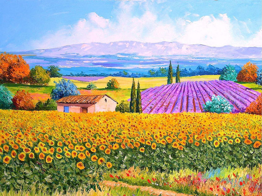 French landscape painting. Art. Landscape paintings, Painting, Art HD wallpaper