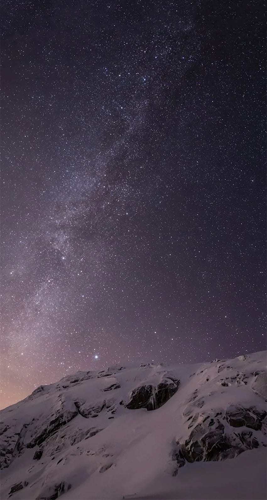 iOS 8 Milky Way Over Mountain Parallax Default iPhone 5 HD phone wallpaper
