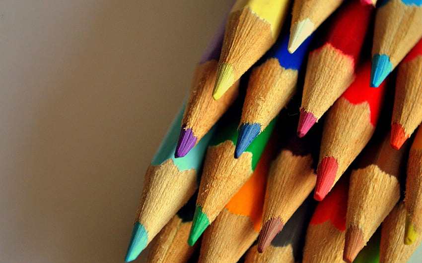 Multicolored, Motley, Pencils, Spearhead, Prick, Set HD wallpaper