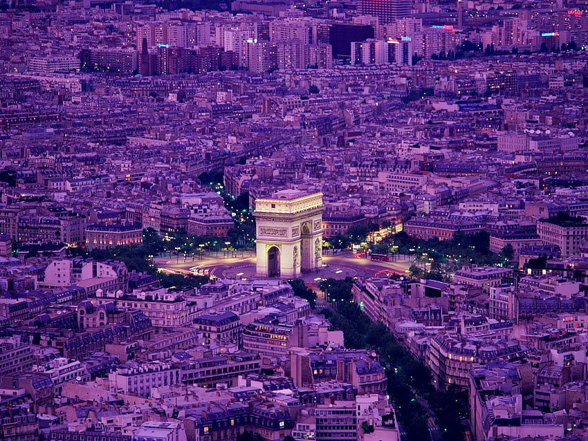 Znane na całym świecie miejsca: Łuk Triumfalny, Paryż, Francja Tapeta HD