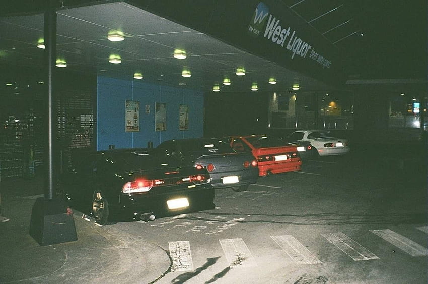 드리프트 카 거리. 스트리트 레이싱 카, 일본 자동차, 클래식 일본 자동차, 90년대 자동차 HD 월페이퍼