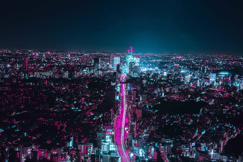japan, graphy, city, night, , , , , neon , Japan HD wallpaper