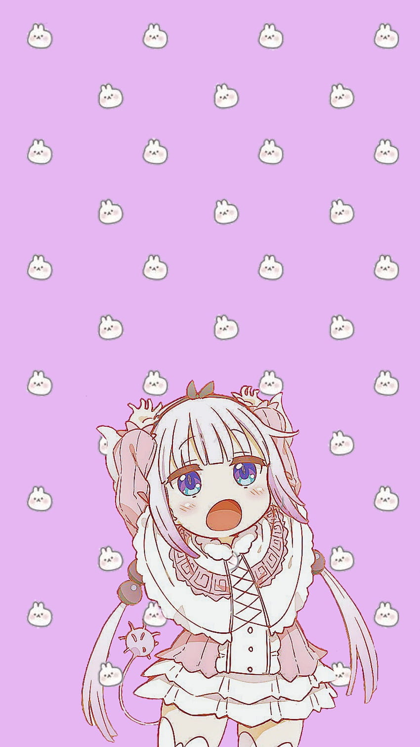 Kanna Kamui, Anime, Cute, Pink, Purple, Kawaii HD phone wallpaper | Pxfuel
