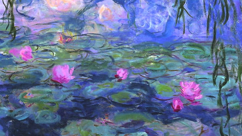 Monet - Lili Air. Bunga lili air Monet, Bunga lili air, Monet, Bunga lili air Claude Monet Wallpaper HD
