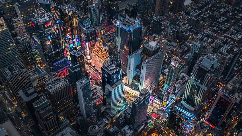 Times Square Vogelperspektive Full Ultra - HD-Hintergrundbild