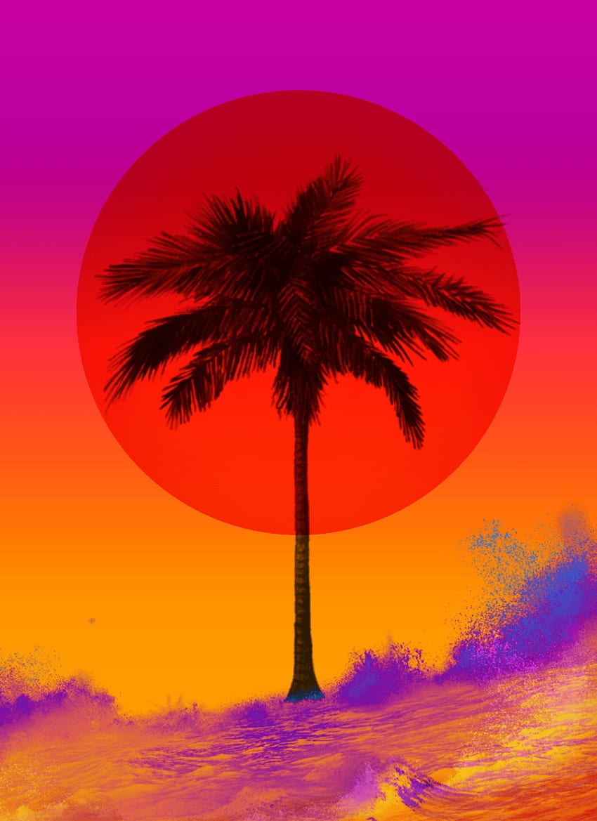 Download Pink Beach Art Summer Iphone Wallpaper  Wallpaperscom
