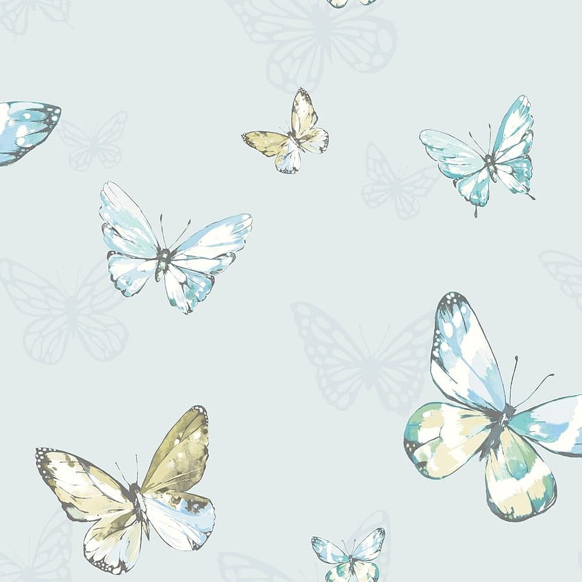Holden Amelia Butterfly Pattern Butterflies Motif Glitter Teal 98871 - Blue Teal. I Want HD phone wallpaper