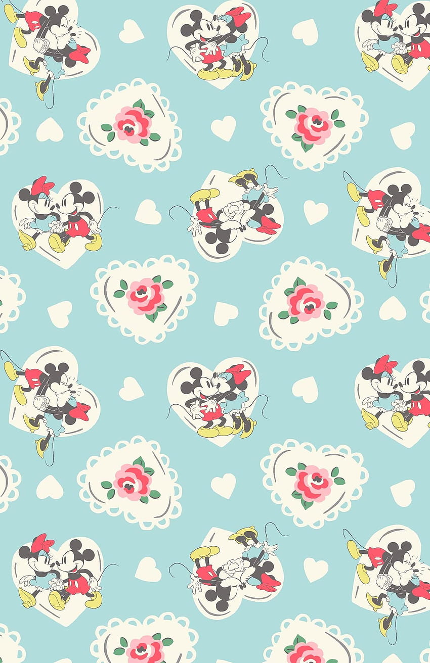 Minnie Mews Ditsy and Minnie Linen Sprig. . Disney phone, Vintage Minnie Mouse HD phone wallpaper