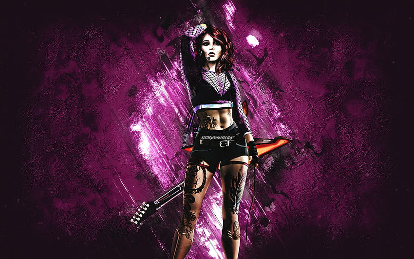 Rockerboy, Cyberpunk 2077, purple stone background, Cyberpunk 2077 Characters, Rockerboy Cyberpunk, Rockerboy character HD wallpaper