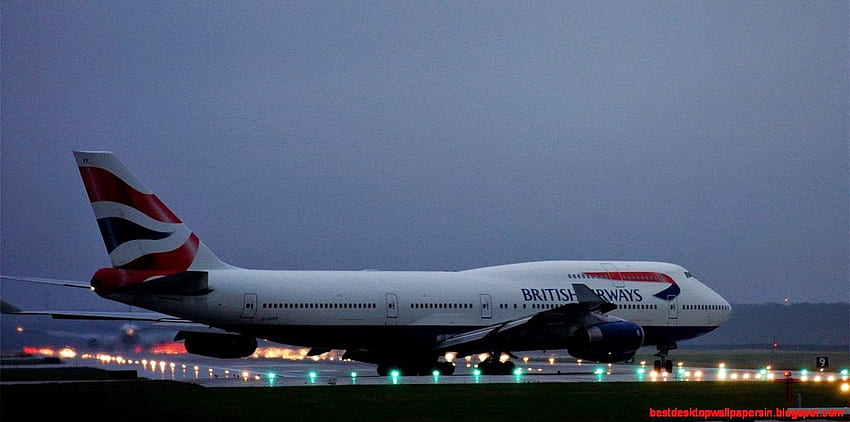 Boeing 747 Aeroporto British Airways Migliore Sfondo HD