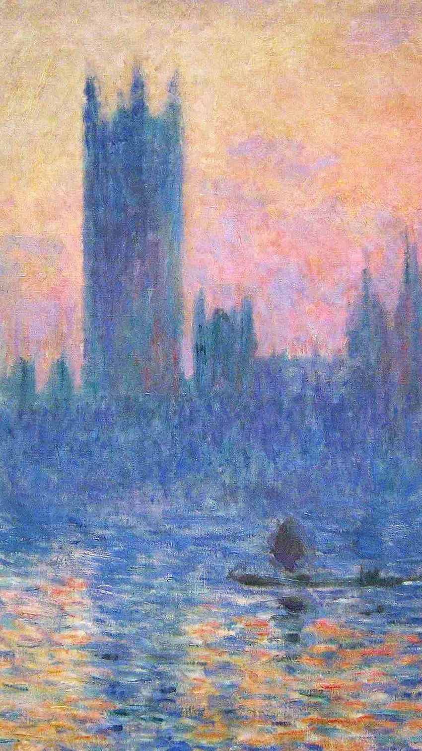 Claude Monet Classic Painting Art Sunset Pattern HD phone wallpaper