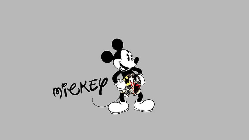 Mickey Mouse, Disney, Minimalism /, Minimalist Disney HD wallpaper