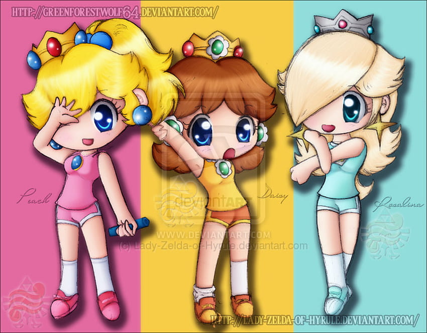 Princess peach-Daisy and Rosalina, video games, rosalina, peach, daisy HD wallpaper