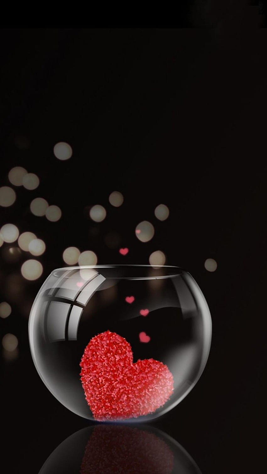 Full 3D Black Love, Red 3D Heart HD phone wallpaper | Pxfuel