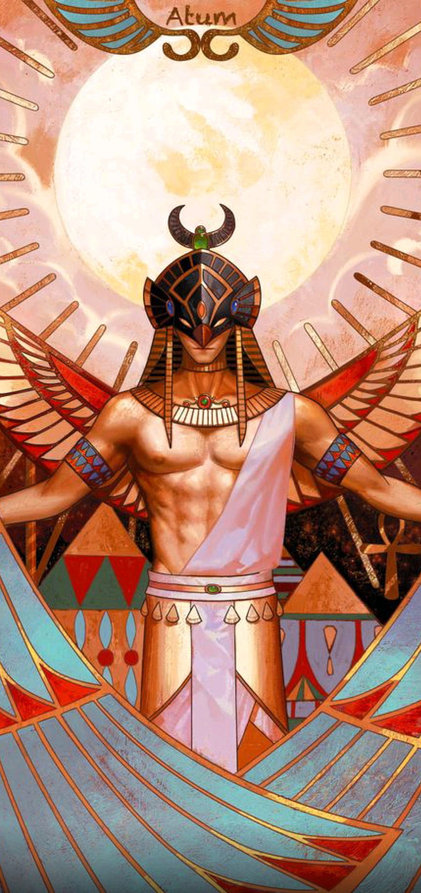 Атум Египет, изкуство, фараон, египет, история, фараон HD тапет за телефон