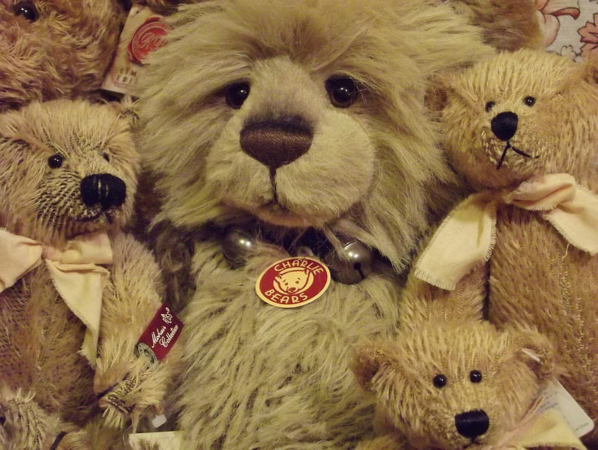 Teddy collage', Teddy bears, bears, plush bears, russ bear HD wallpaper