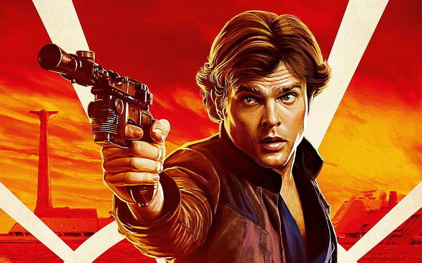 Alden Ehrenreich als Han Solo in Solo A Star Wars Story. HD-Hintergrundbild