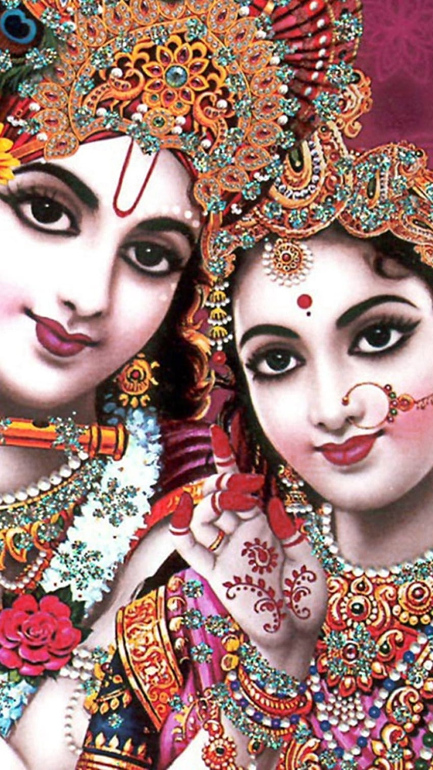 PVC Radhe Krishna Spiritual Water Proof Wallpaper