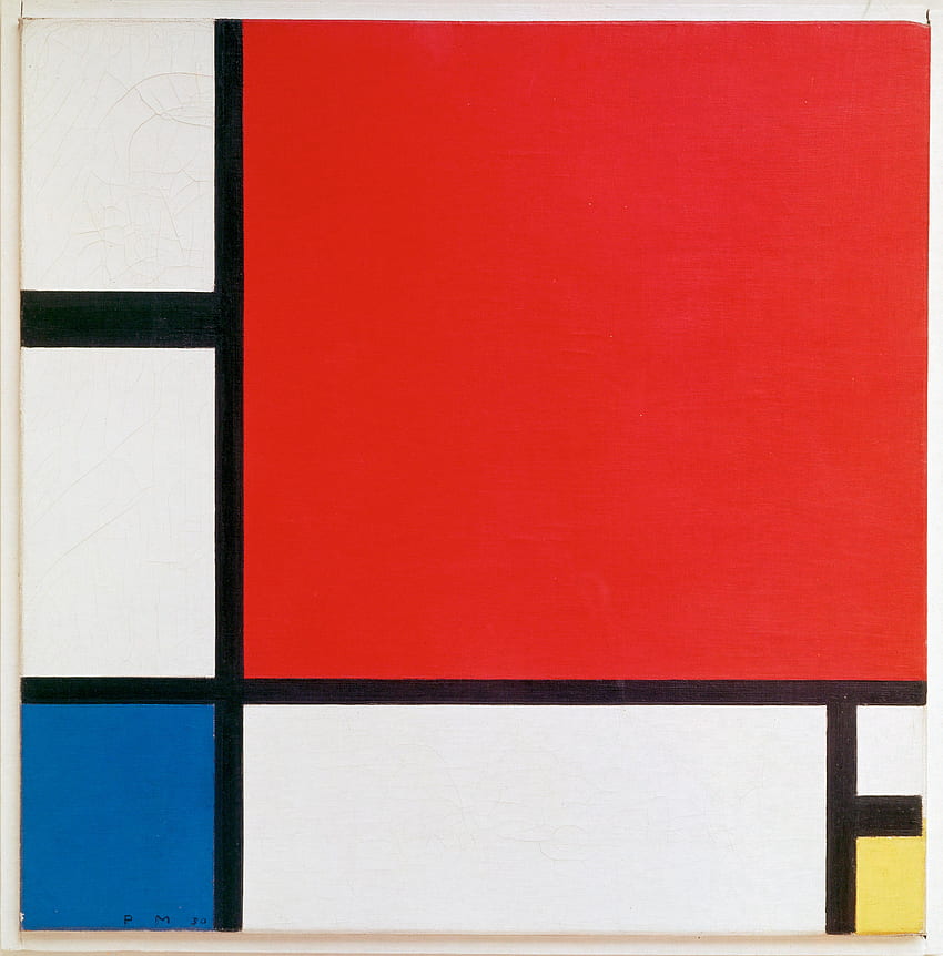 Composizione con Rosso Blu e Giallo, Piet Mondrian Sfondo del telefono HD